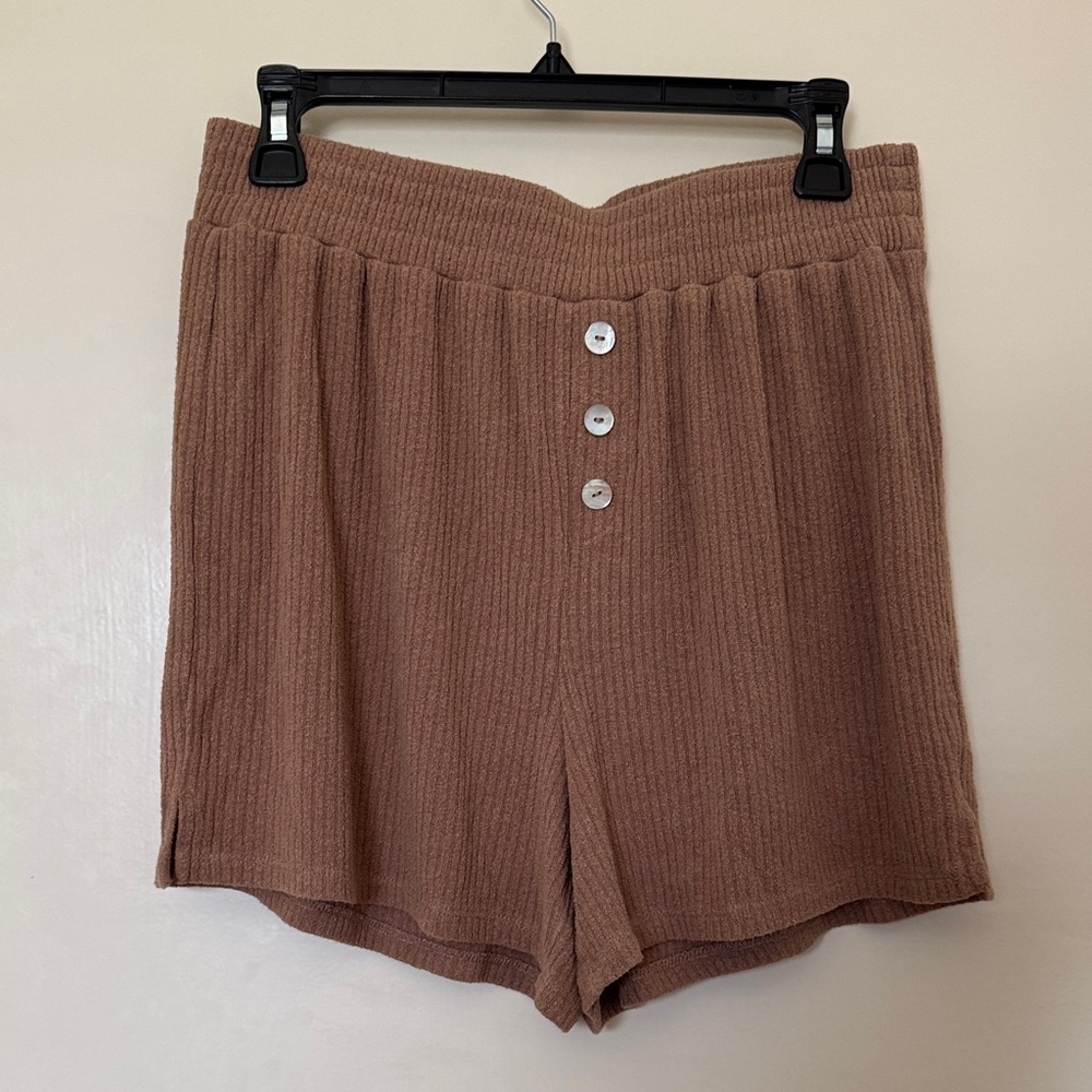 Madewell Women's Brown Ribbed Shorts size M - Picture 2 of 6